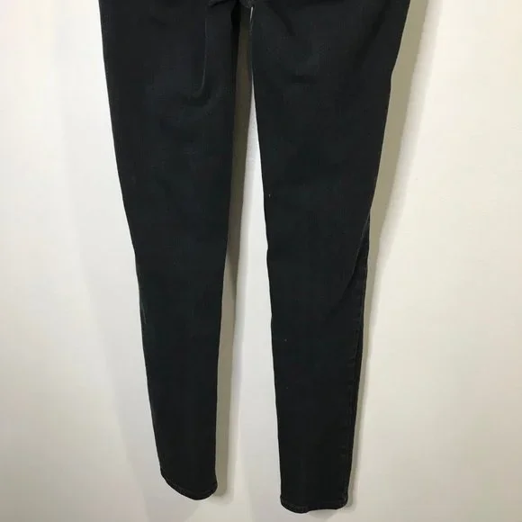 American Eagle Outfitters Skinny Jeans 4R Regular Black Low Rise Stretch - Picture 6 of 10